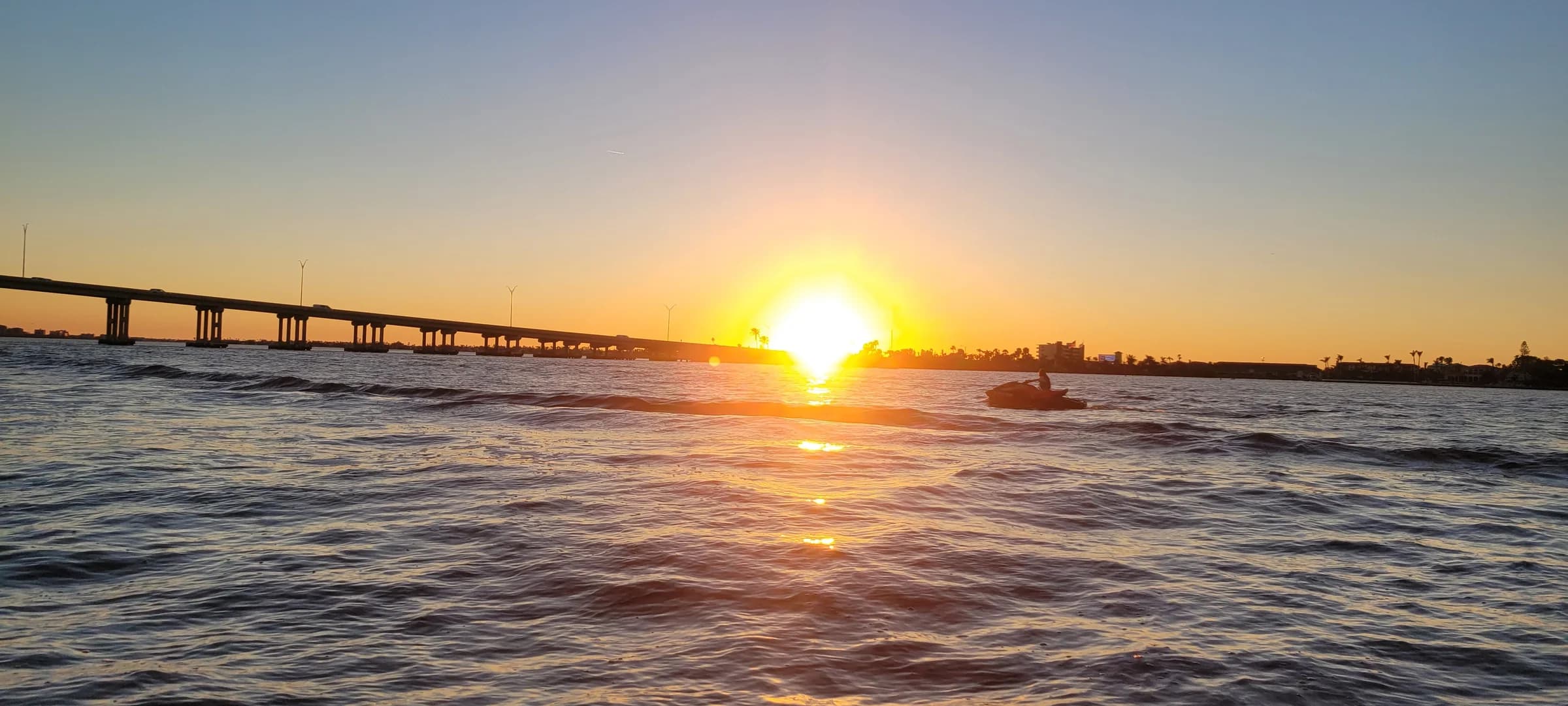 Cape Coral sunset seen from the water